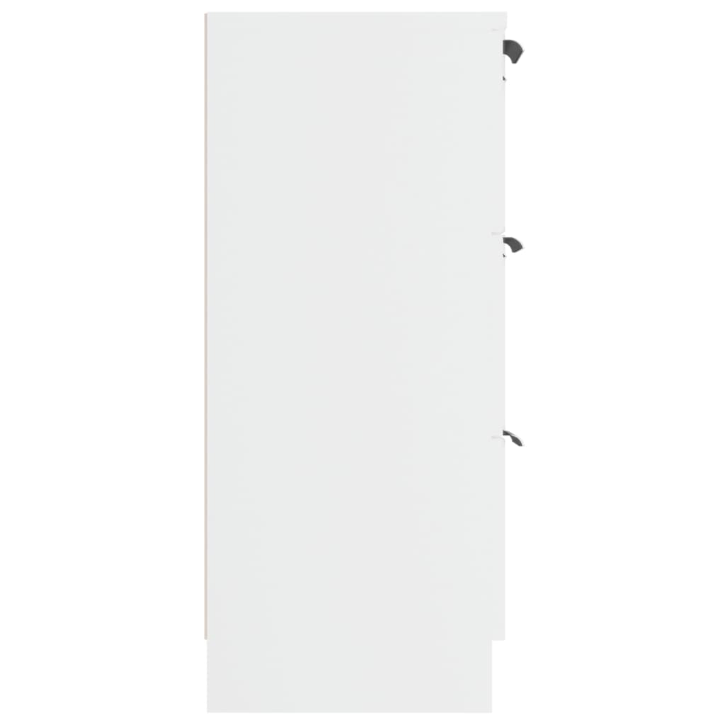 Skjenk Hvit 60X30X70 Cm Konstruert Tre