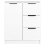 Skjenk Hvit 60X30X70 Cm Konstruert Tre