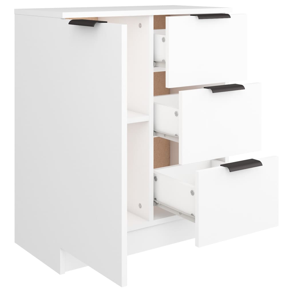 Skjenk Hvit 60X30X70 Cm Konstruert Tre