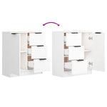 Skjenk Hvit 60X30X70 Cm Konstruert Tre