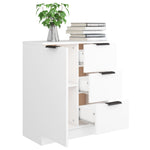Skjenk Hvit 60X30X70 Cm Konstruert Tre