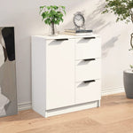 Skjenk Hvit 60X30X70 Cm Konstruert Tre