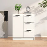 Skjenk Hvit 60X30X70 Cm Konstruert Tre