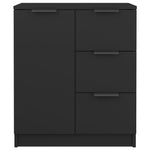 Sidebord Svart 60X30X70 Cm Konstruert Tre