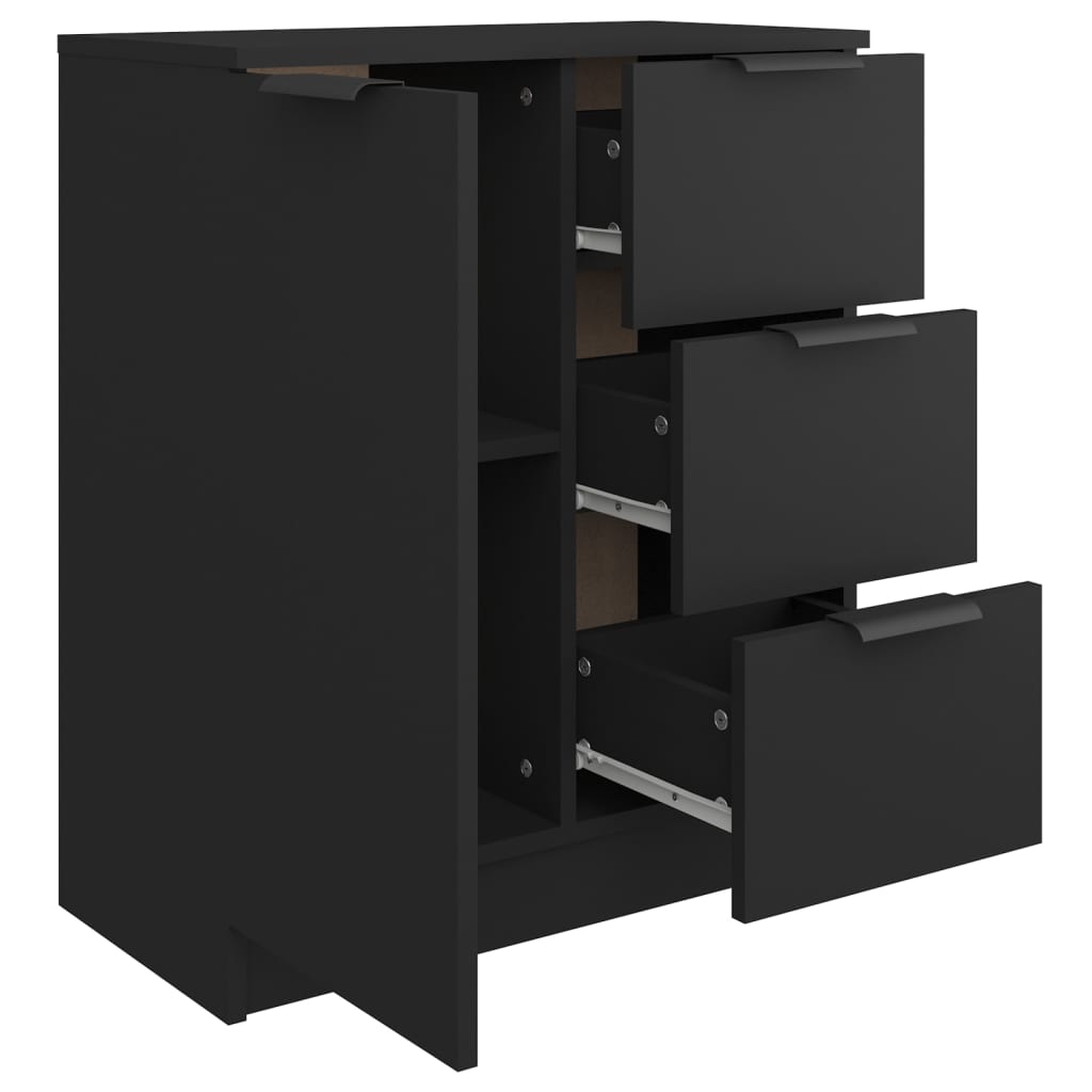 Sidebord Svart 60X30X70 Cm Konstruert Tre
