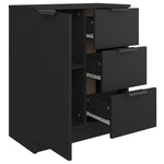 Sidebord Svart 60X30X70 Cm Konstruert Tre