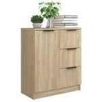 Skjenk Sonoma Eik 60X30X70 Cm Konstruert Tre