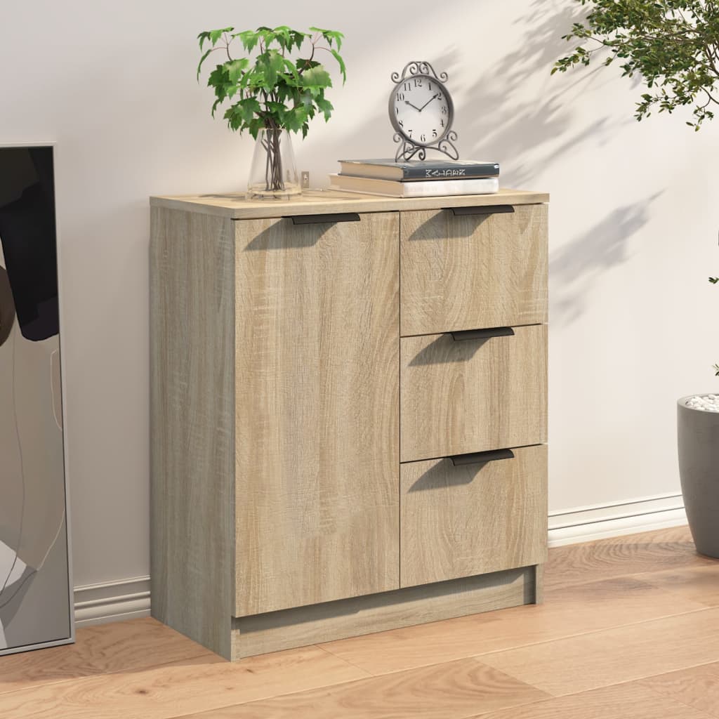 Skjenk Sonoma Eik 60X30X70 Cm Konstruert Tre