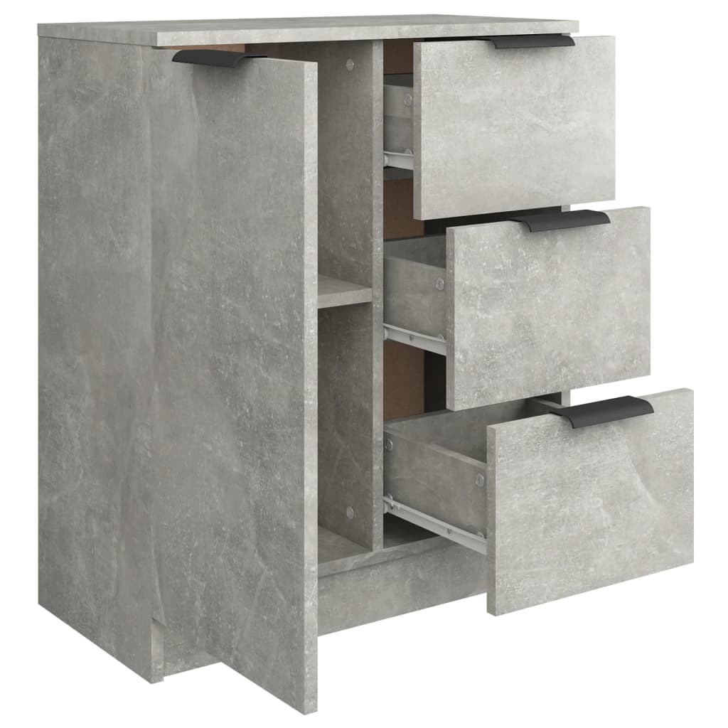 Skjenk Betonggrå 60X30X70 Cm Konstruert Tre