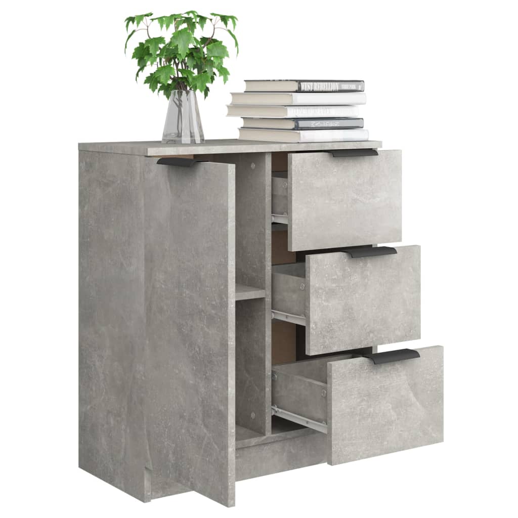 Skjenk Betonggrå 60X30X70 Cm Konstruert Tre