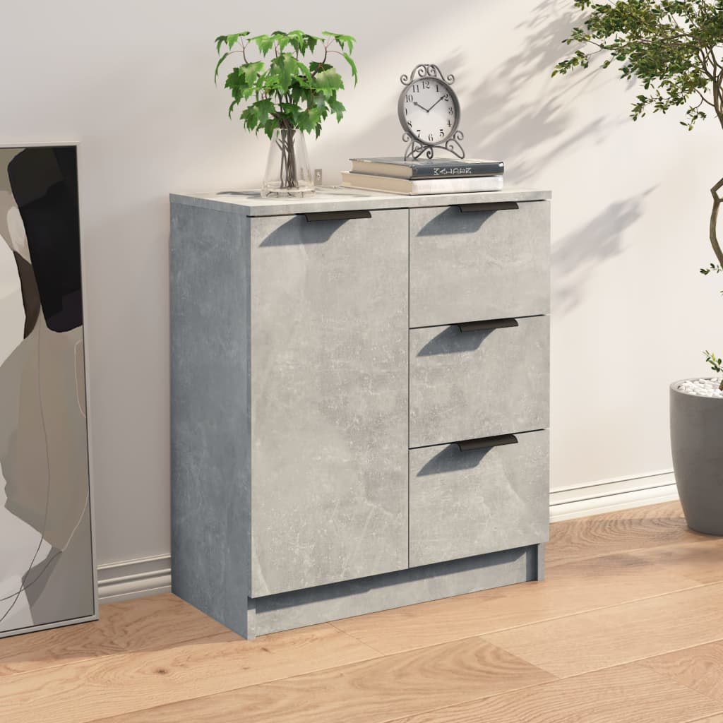 Skjenk Betonggrå 60X30X70 Cm Konstruert Tre