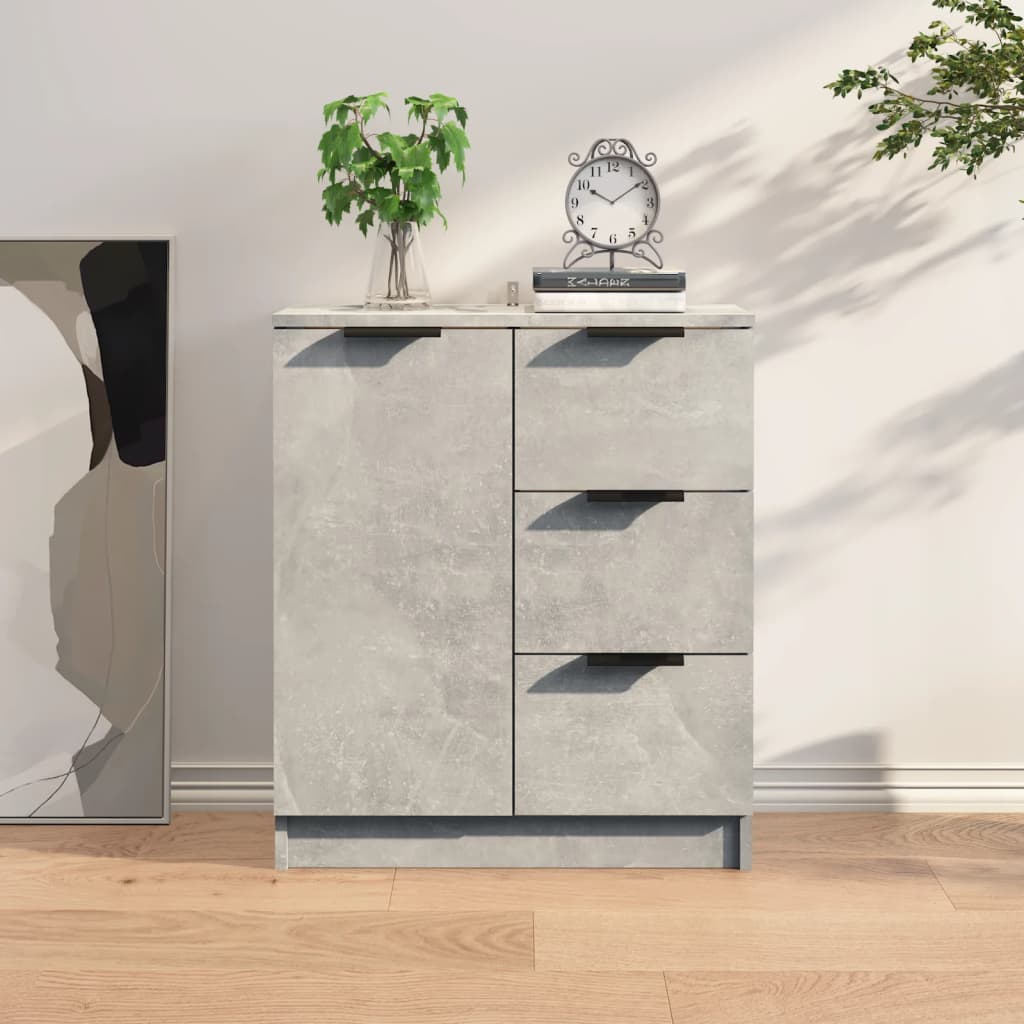 Skjenk Betonggrå 60X30X70 Cm Konstruert Tre