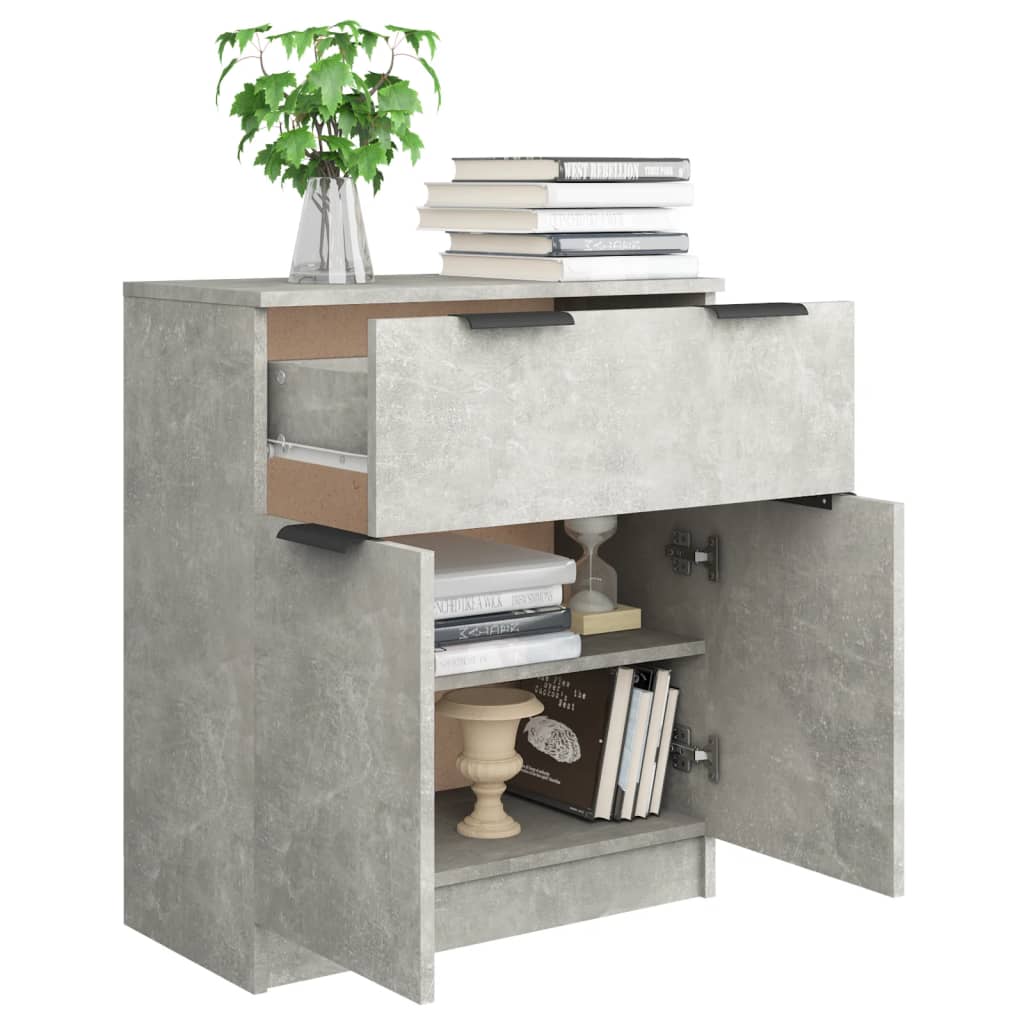 Skjenk Betonggrå 60X30X70 Cm Konstruert Tre