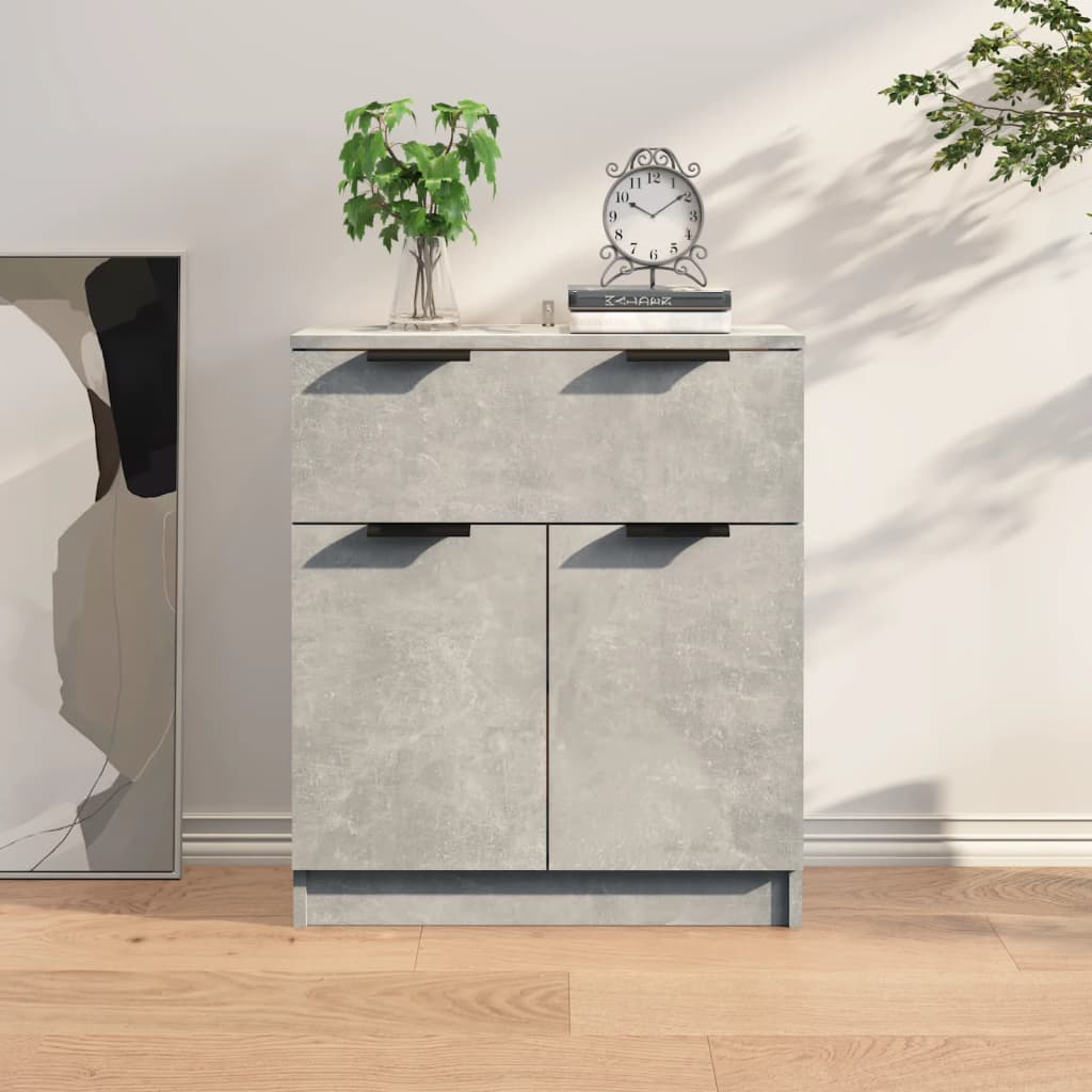 Skjenk Betonggrå 60X30X70 Cm Konstruert Tre