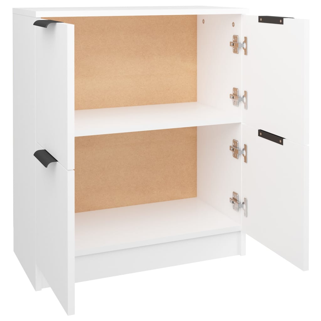 Skjenk Hvit 60X30X70 Cm Konstruert Tre