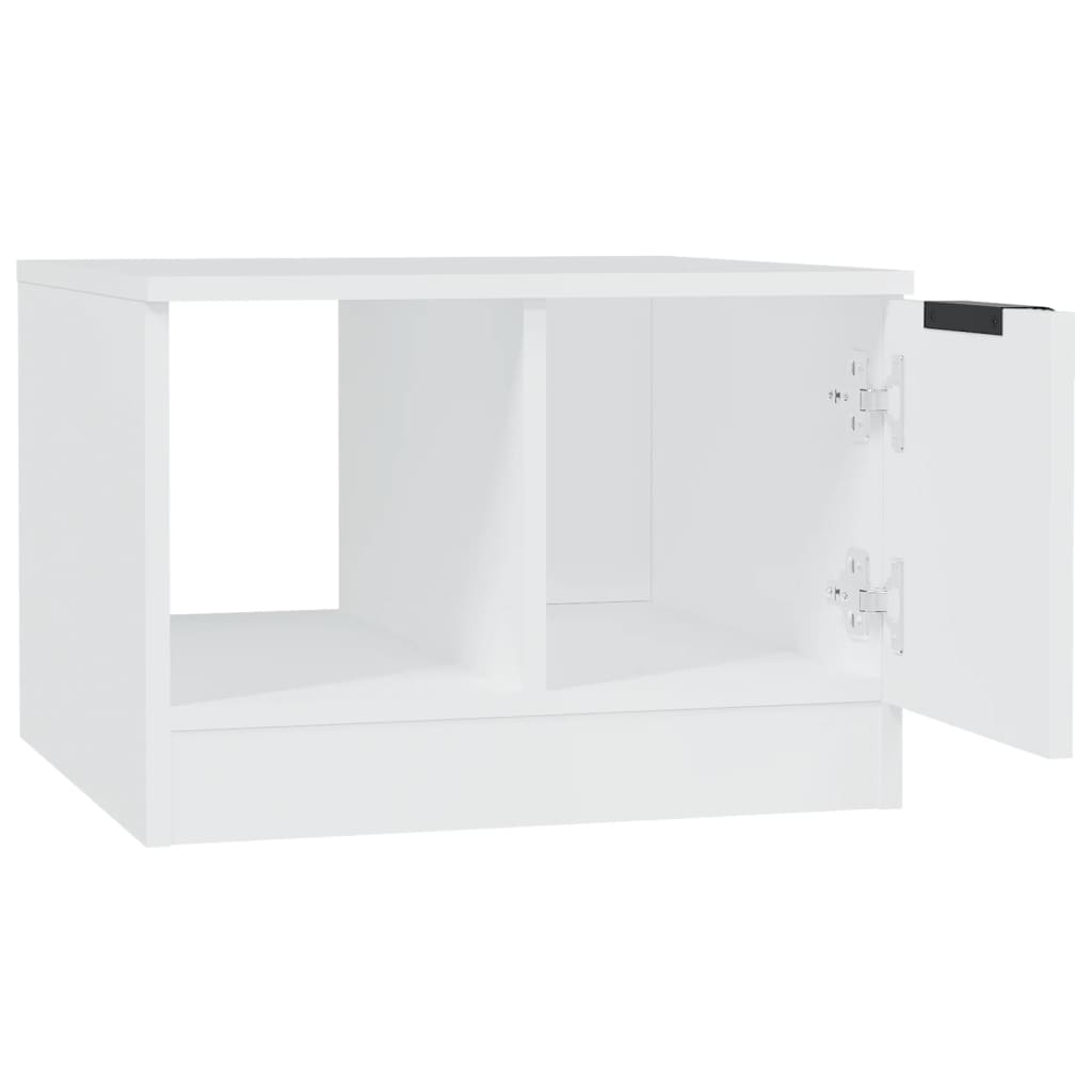 Salongbord Hvit 50X50X36 Cm Konstruert Tre