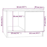 Salongbord Hvit 50X50X36 Cm Konstruert Tre