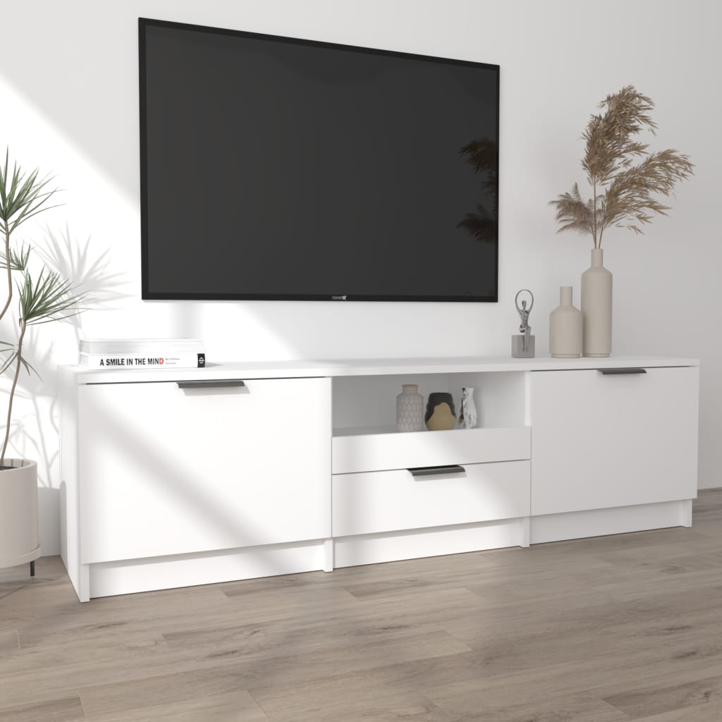 Tv-Skap Hvit 140X35X40 Cm Konstruert Tre