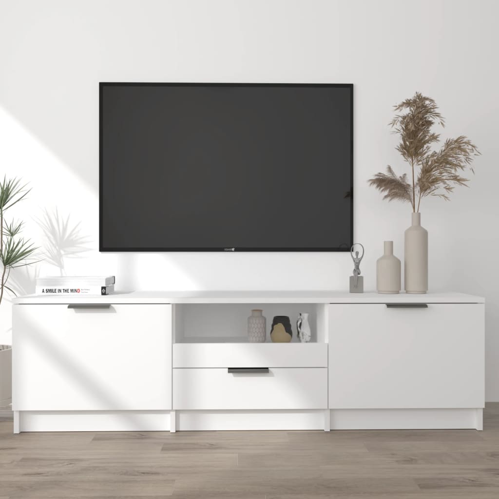 Tv-Skap Hvit 140X35X40 Cm Konstruert Tre