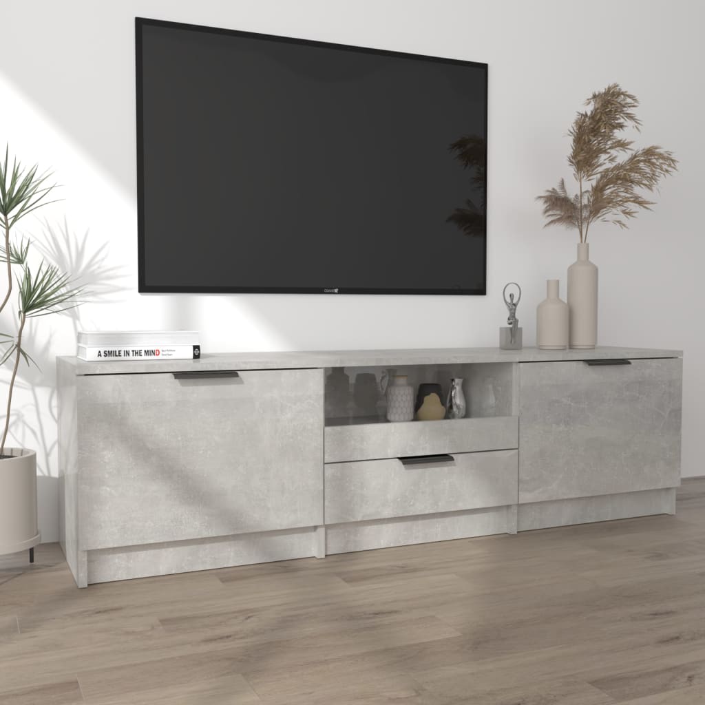 Tv-Benk Betonggrå 140X35X40 Cm Konstruert Tre