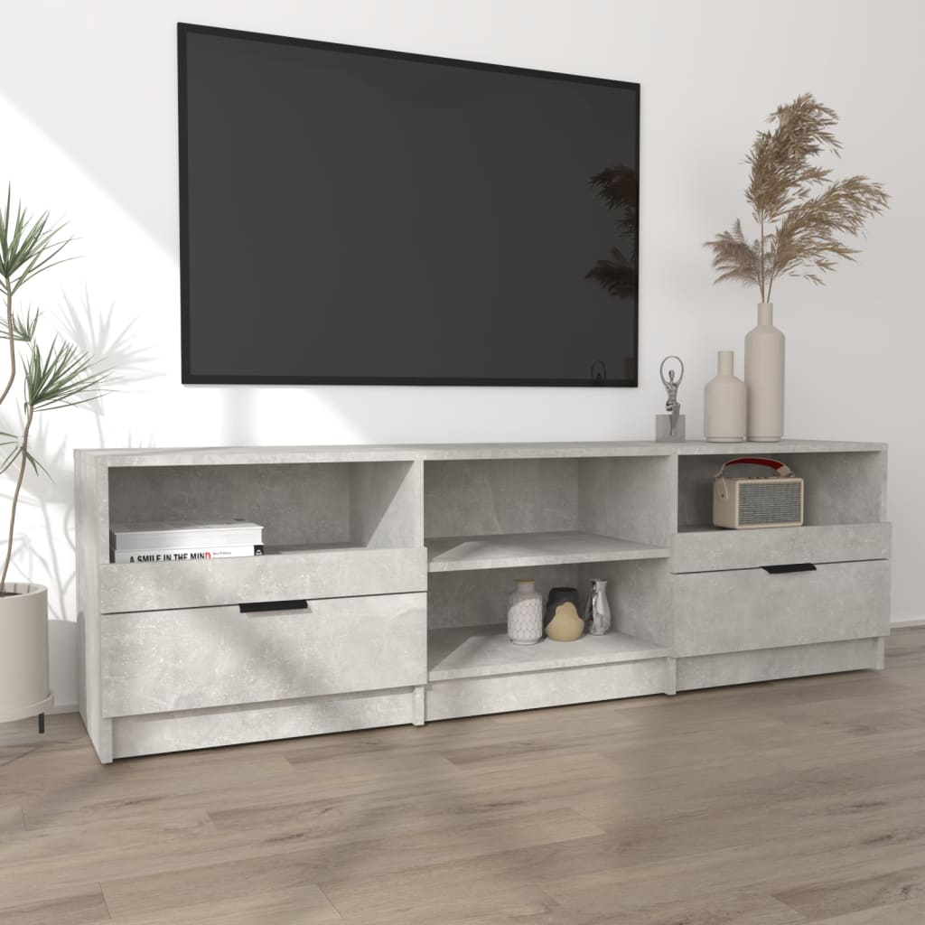 Tv-Benk Betonggrå 150X33,5X45 Cm Konstruert Tre