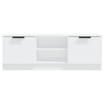 Tv-Benk Hvit 102X35X36,5 Cm Konstruert Tre