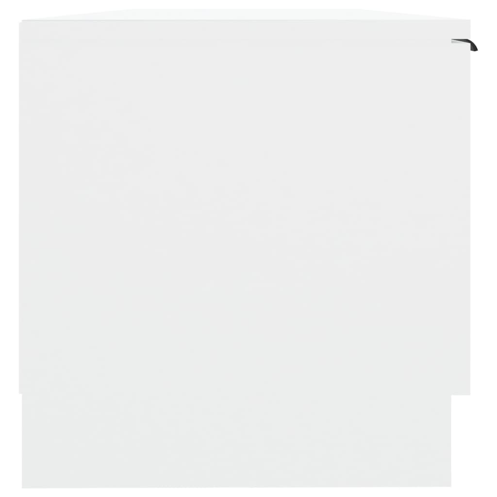 Tv-Benk Hvit 102X35X36,5 Cm Konstruert Tre