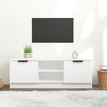 Tv-Benk Hvit 102X35X36,5 Cm Konstruert Tre