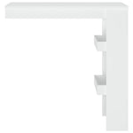 Veggmontert Barbord Hvit 102X45X103,5 Cm Konstruert Tre