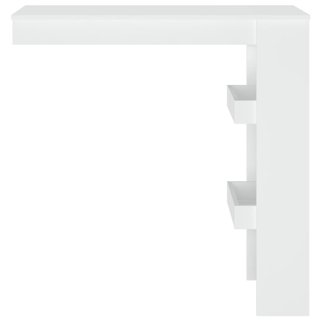 Veggmontert Barbord Hvit 102X45X103,5 Cm Konstruert Tre