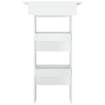 Veggmontert Barbord Hvit 102X45X103,5 Cm Konstruert Tre