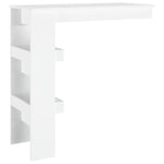 Veggmontert Barbord Hvit 102X45X103,5 Cm Konstruert Tre