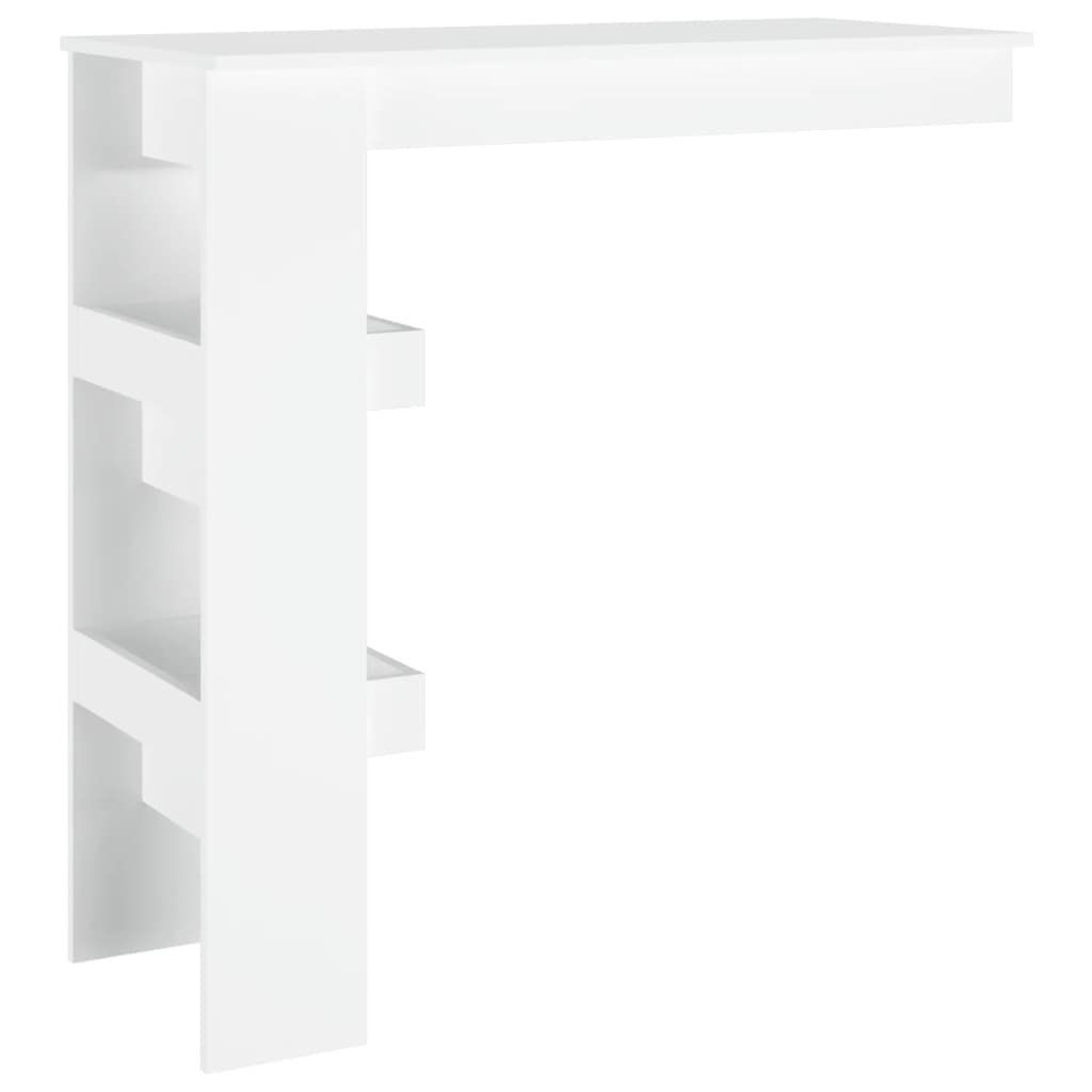 Veggmontert Barbord Hvit 102X45X103,5 Cm Konstruert Tre