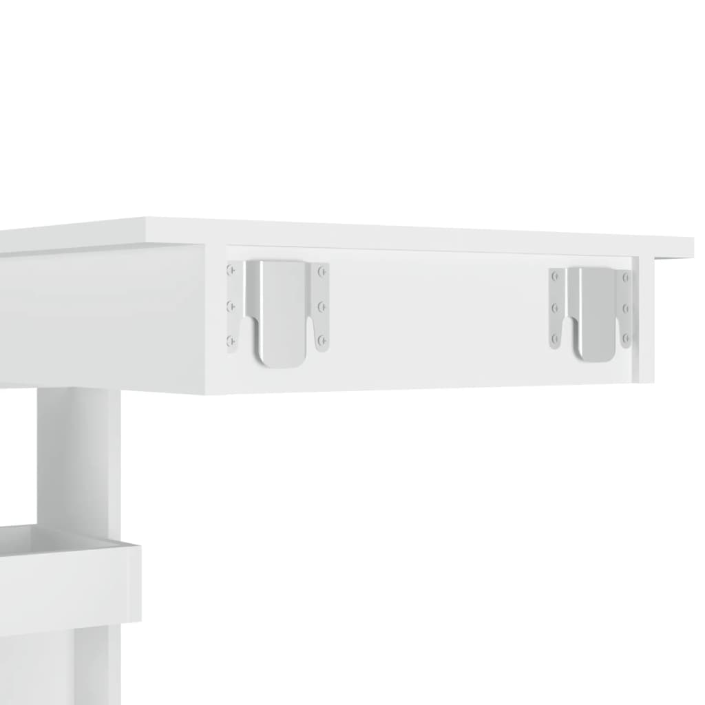 Veggmontert Barbord Hvit 102X45X103,5 Cm Konstruert Tre