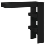 Veggmontert Barbord Svart 102X45X103,5 Cm Konstruert Tre