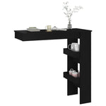 Veggmontert Barbord Svart 102X45X103,5 Cm Konstruert Tre