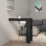 Veggmontert Barbord Svart 102X45X103,5 Cm Konstruert Tre