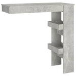 Veggmontert Barbord Betonggrå 102X45X103,5 Cm Konstruert Tre