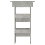 Veggmontert Barbord Betonggrå 102X45X103,5 Cm Konstruert Tre