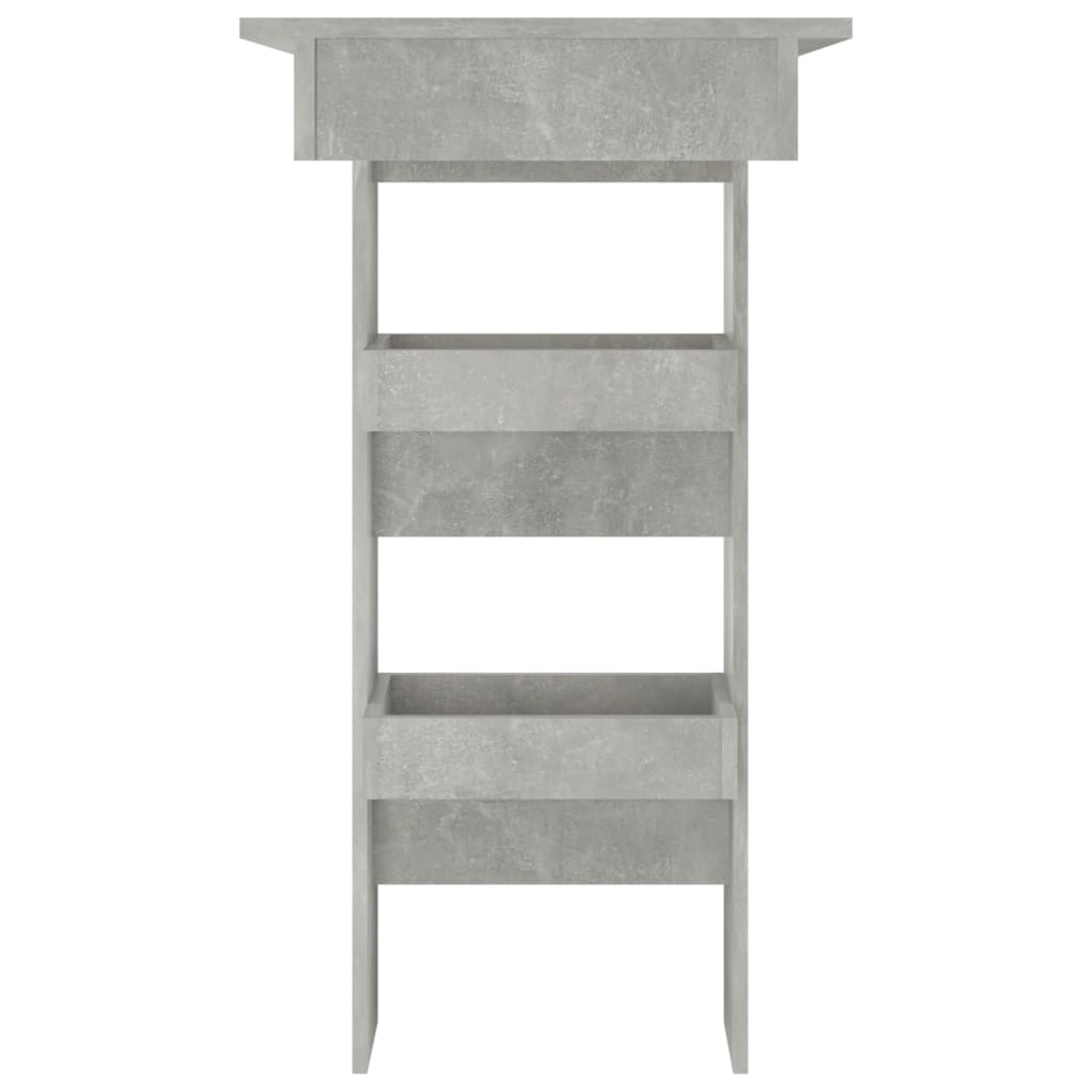 Veggmontert Barbord Betonggrå 102X45X103,5 Cm Konstruert Tre