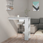 Veggmontert Barbord Betonggrå 102X45X103,5 Cm Konstruert Tre