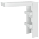 Veggmontert Barbord Høyglans Hvit 102X45X103,5Cm Konstruert Tre