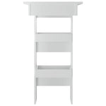 Veggmontert Barbord Høyglans Hvit 102X45X103,5Cm Konstruert Tre