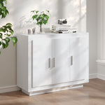 Skjenk Hvit 92X35X75 Cm Konstruert Tre