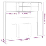 Sengegavlskap Svart 120X19X103,5 Cm