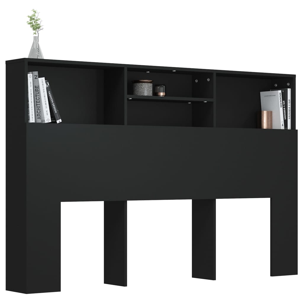Sengegavlskap Svart 160X19X103,5 Cm