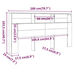 Sengegavlskap Sonoma Eik 200X19X103,5 Cm
