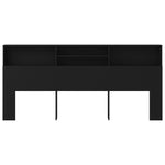 Sengegavlskap Svart 220X19X103,5 Cm