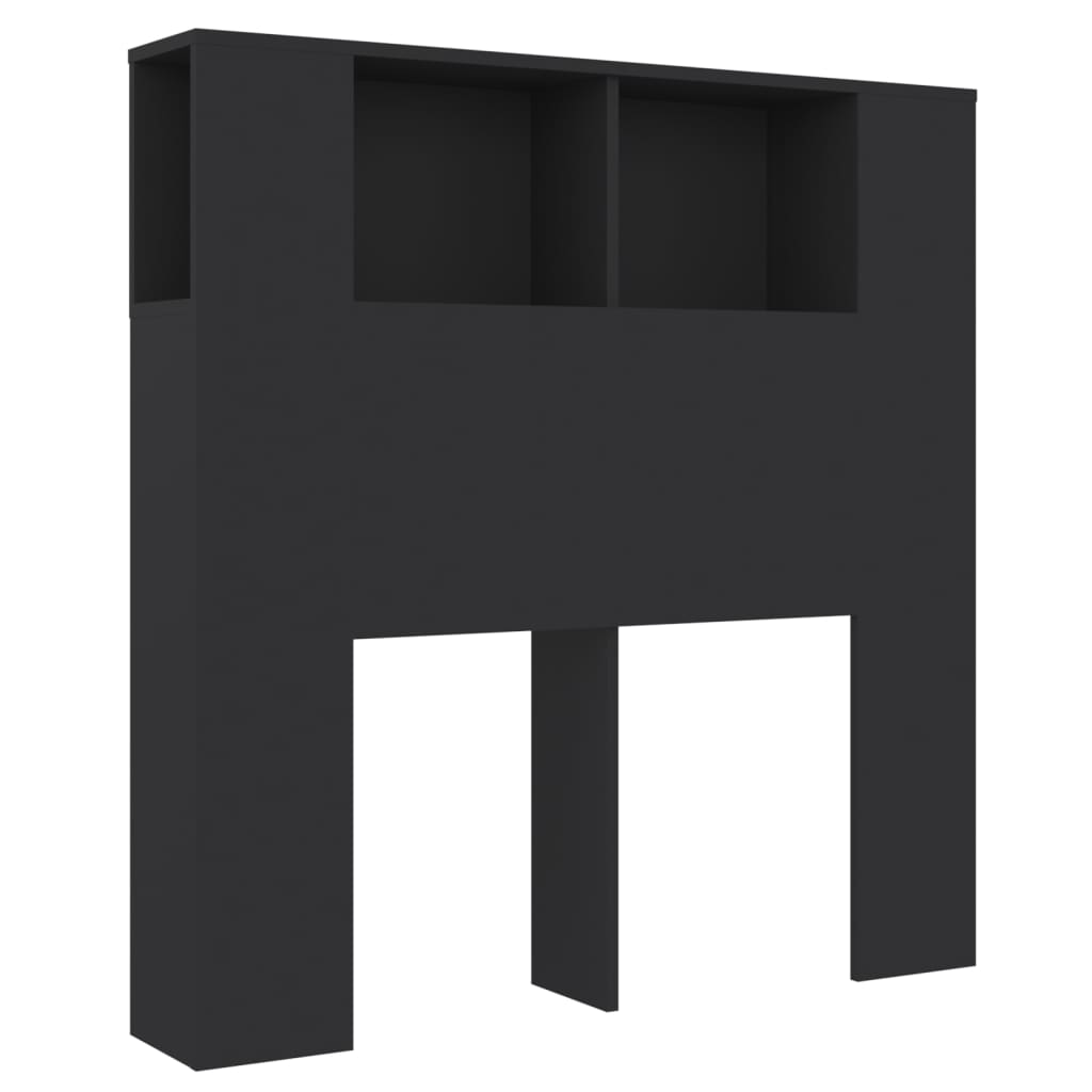 Sengegavlskap Svart 100X18,5X104,5 Cm