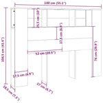 Sengegavlskap Svart 140X18,5X104,5 Cm